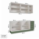 Ver imagem 6 de Cozinha Modulada 4 Peças sem Tampo com Rodapé 2 Aéreos 2 Balcões Ipanema CabeCasa MadeiraOriginals m