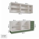 Ver imagem 6 de Cozinha Modulada 4 Peças sem Tampo com Rodapé 2 Aéreos e 2 Balcões Ipanema CabeCasa MadeiraOriginals