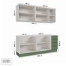 Cozinha Modulada 4 Peças sem Tampo com Rodapé 2 Aéreos e 2 Balcões Ipanema CabeCasa MadeiraOriginals - 6