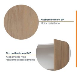 Cozinha Modulada 4 Peças sem Tampo com Rodapé 2 Aéreos e 2 Balcões Ipanema Cabecasa Madeiramadeira - 7
