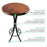 Mesa Madeira Lisa para Bistrô Fixa 100cm X 60cm - 9