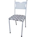 Ver imagem 2 de Kit 4 Cadeira para Cozinha Mc Tubular Almofadada Estrutura Branca com Assento Captone Medcombo