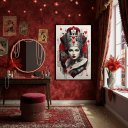 Ver imagem 2 de Quadro Decor Arte Rainha de Copas 70x50cm Mold Branca