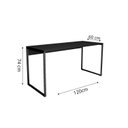 Ver imagem 2 de Mesa Retangular Martiflex Iron com Pés em Aço Tubular e Tampo em Mdp Bp de 25cm