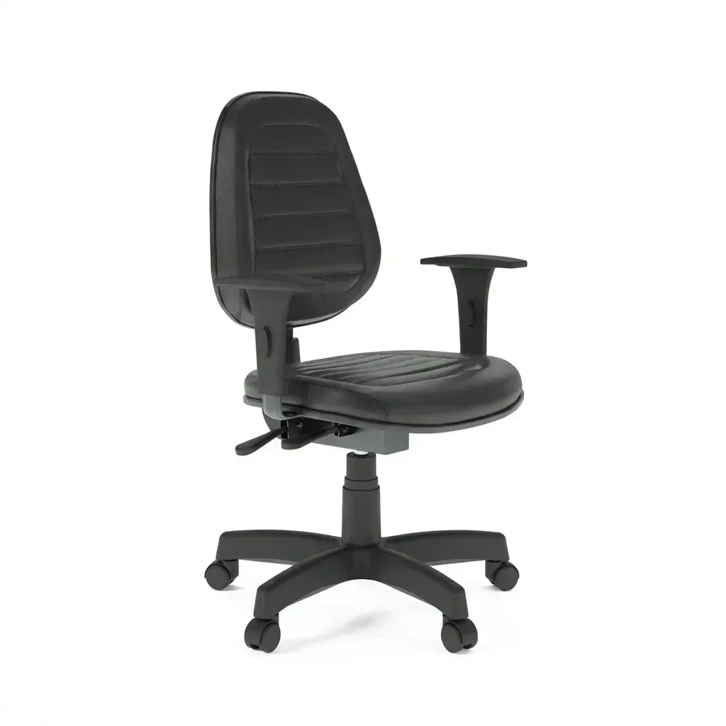 Ver imagem 2 de Cadeira de Escritório Ergonômica Giratória e Regulável com Braços Internauta Preta