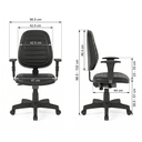 Ver imagem 3 de Cadeira de Escritório Ergonômica Giratória e Regulável com Braços Internauta Preta