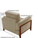 Ver imagem 2 de Poltrona para Sala de Estar 90cm X 100cm Paris Bege