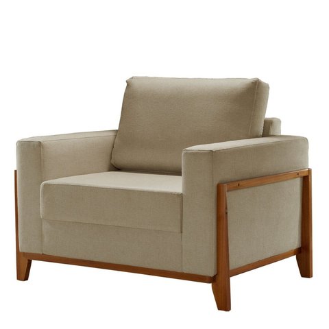 Poltrona para Sala de Estar 90cm X 100cm Paris Bege
