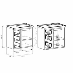Gabinete para Banheiro em Aço 3 Gavetas - 8