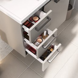 Gabinete para Banheiro em Aço 3 Gavetas - 7