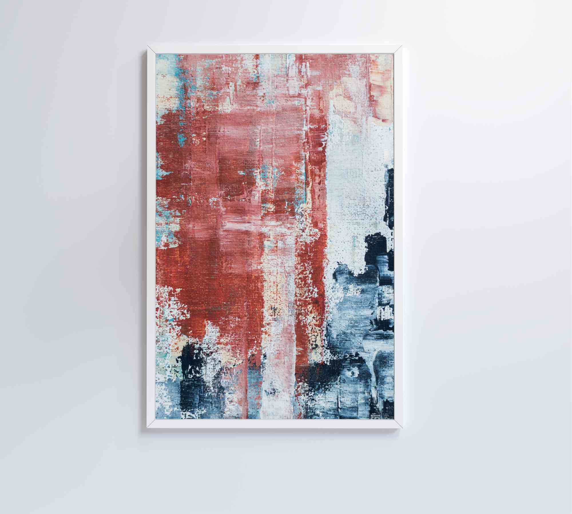 Quadro Pintura Abstrata Urban - 80x120 cm - Tecido Canvas - 7