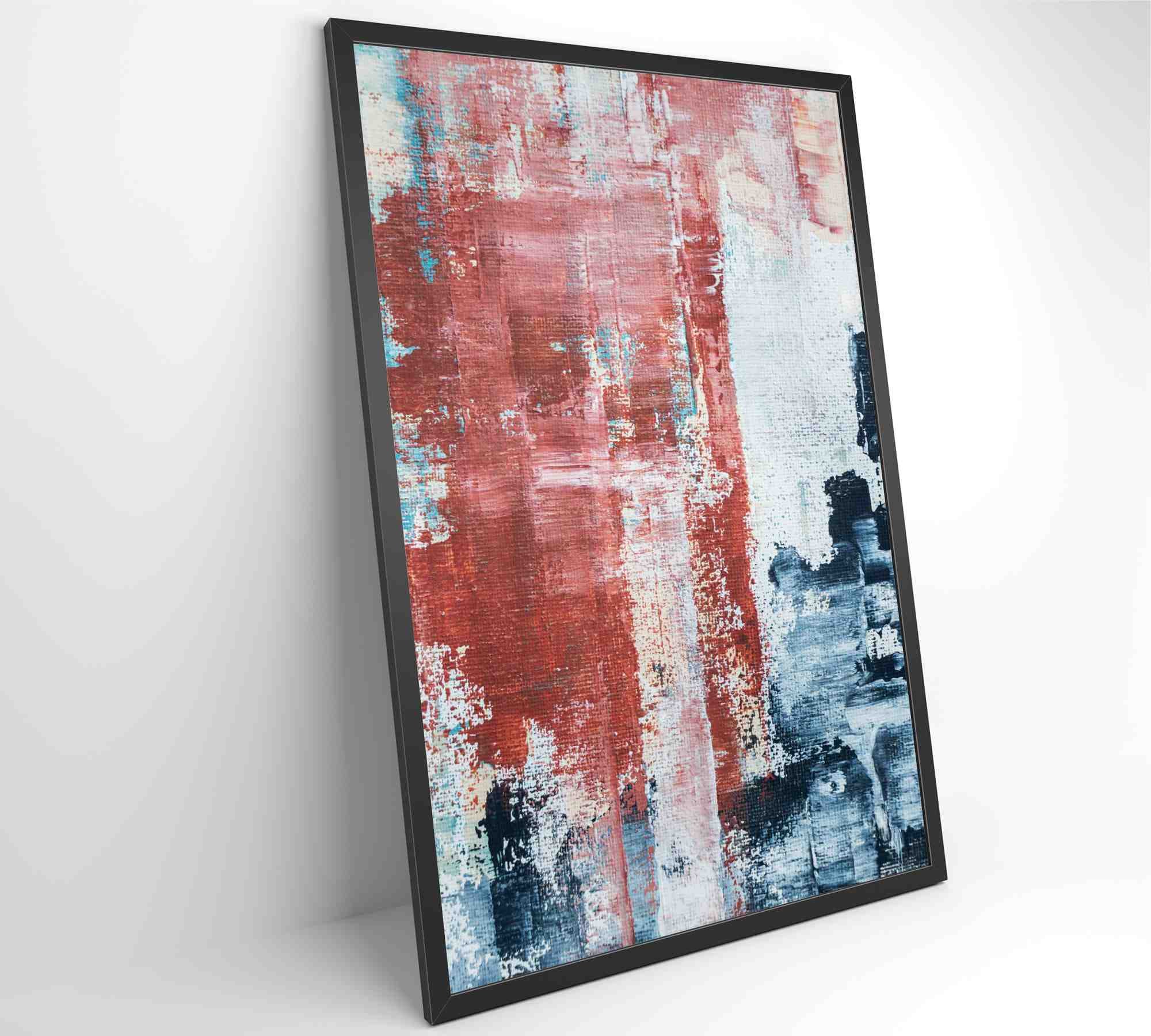 Quadro Pintura Abstrata Urban - 80x120 cm - Tecido Canvas - 5