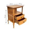 Ver imagem 5 de Mesa Cabeceira Duas Gavetas com Prateleira