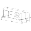 Ver imagem 4 de Rack para TV até 60 Polegadas Retrô Pés em Madeira Maciça 100% MDF 154cm Buriti Bege