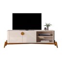Ver imagem 3 de Rack para TV até 60 Polegadas Retrô Pés em Madeira Maciça 100% MDF 154cm Buriti Bege