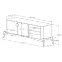 Ver imagem 4 de Rack para TV até 60 Polegadas 140cm com Puxador e Pés em Madeira Maciça Buriti