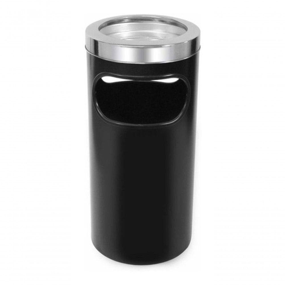 Cinzeiro Lixeira Plástico com Aro em Aço Inox 22l - 1