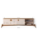 Ver imagem 4 de Rack para TV até 75 Polegadas Retrô com Pés em Madeira Maciça 100% MDF 195cm Buriti Bege