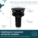 Ver imagem 2 de Valvula Click 7/8 Inox Ralo Pia Banheiro Cuba Lavabo Lavatorio Escoamento