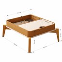Ver imagem 4 de Mesa de Centro com Pés em Madeira Maciça 100% MDF Buriti Bege
