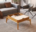 Ver imagem 1 de Mesa de Centro com Pés em Madeira Maciça 100% MDF Buriti Bege