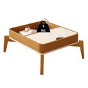 Ver imagem 7 de Mesa de Centro com Pés em Madeira Maciça 100% MDF Buriti Bege