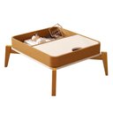 Ver imagem 3 de Mesa de Centro com Pés em Madeira Maciça 100% MDF Buriti Bege