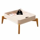 Ver imagem 7 de Mesa de Centro com Pés em Madeira Maciça 100% MDF Buriti Bege