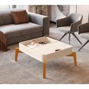 Ver imagem 1 de Mesa de Centro com Pés em Madeira Maciça 100% MDF Buriti Bege