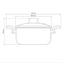 Ver imagem 1 de Caçarola Tramontina Paris Antiaderente Starflon Max Chumbo com Tampa de Vidro 22 Cm 3,8 L