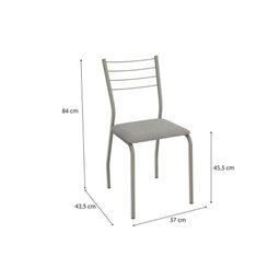 Cadeira Sala de Jantar Malta 2c140br Aço Kit 2 Un Branco/ano Branco - Kappesberg - 2