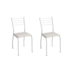 Cadeira Sala de Jantar Malta 2c140br Aço Kit 2 Un Branco/ano Branco - Kappesberg