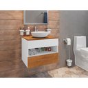 Ver imagem 2 de Conj Banheiro Gabinete Bali Branco Naturalle 2076111 Bechara