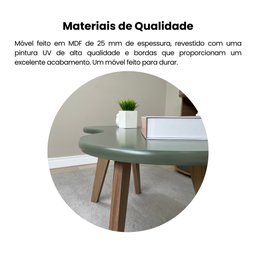 Mesa de Centro 100% MDF Orgânica - 6