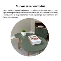 Mesa de Centro 100% MDF Orgânica - 7