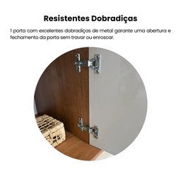 Rack para Tv até 50 Polegadas 1 Portas 2 Nichos Frank - 5