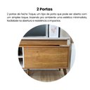 Ver imagem 6 de Rack para TV até 75 Polegadas com LED MDF 180cm Pés em Madeira Maciça 2 Portas e Lumina Marrom