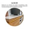 Rack para Tv até 75 Polegadas com LED 2 Portas e Pés em Madeira Maciça Lumina - 5