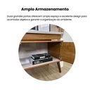 Ver imagem 7 de Rack para TV até 75 Polegadas com LED MDF 180cm Pés em Madeira Maciça 2 Portas e Lumina Marrom