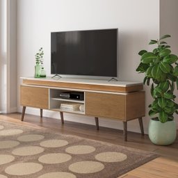 Rack para Tv até 75 Polegadas com LED 2 Portas Fecho Toque Lumina - 2