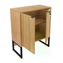 Ver imagem 7 de Balcão 02 Portas Com Chave Pes Tubular Me4154 Amêndoa Preto