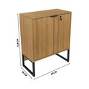 Ver imagem 6 de Balcão 02 Portas Com Chave Pes Tubular Me4154 Amêndoa Preto