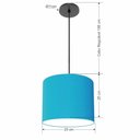 Ver imagem 2 de Lustre Luminária Pendente Vivare Free Lux Pe-4106pr Cúpula em Tecido 20x25cm