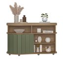 Ver imagem 6 de Buffet para Sala de Estar Magnum 120,0cm x 75,0cm x 45,0cm Marrom/Carvalho/Off White/Menta