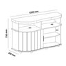 Buffet para Sala de Estar Magnum 120,0cm X 75,0cm X 45,0cm - 4