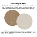 Ver mais imagens de Buffet para Sala de Estar Magnum 120,0cm x 75,0cm x 45,0cm Marrom/Carvalho/Off White/Menta
