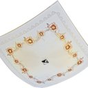 Ver imagem 1 de Luminária Plafon Vidro Quadrado 25x25 P/ 2 Lampadas E-27 Primavera