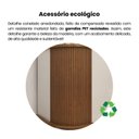 Ver imagem 5 de Buffet Aparador 2 Portas 140cm Ripado com Cantos Arredondados Vivaldi Marrom/Off White