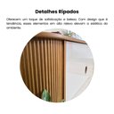 Ver imagem 6 de Buffet Vivaldi 2 Portas e 1 Prateleira com Detalhe Ripado Marrom/Off White