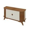 Ver imagem 3 de Buffet Vivaldi 2 Portas e 1 Prateleira com Detalhe Ripado Marrom/Off White